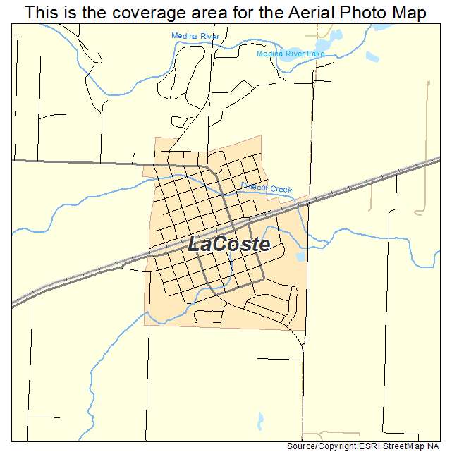 LaCoste, TX location map 