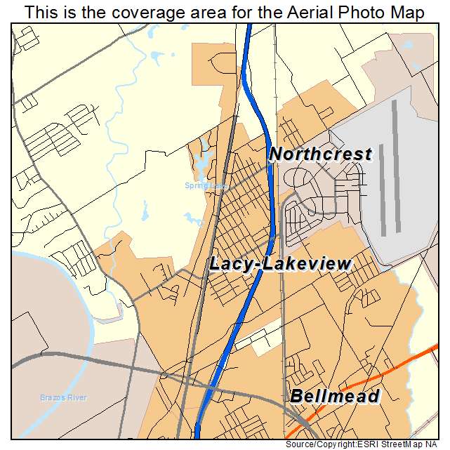 Lacy Lakeview, TX location map 