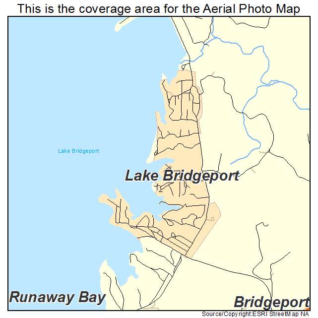 Lake Bridgeport, TX location map 