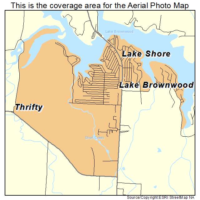 Lake Brownwood, TX location map 