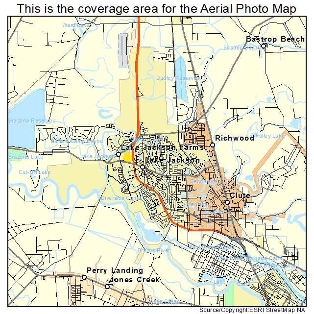 Lake Jackson, TX location map 