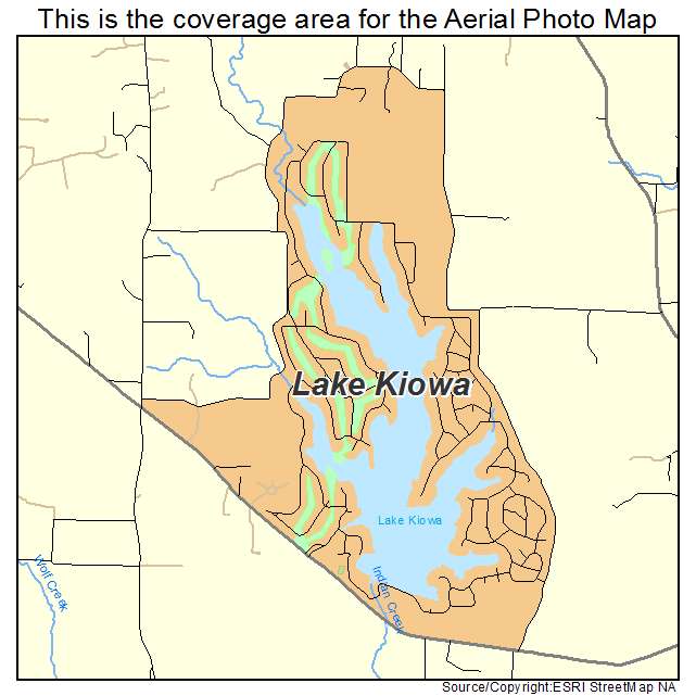 Lake Kiowa, TX location map 