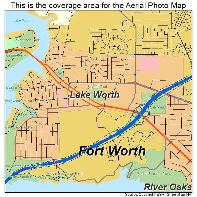 Lake Worth, TX location map 