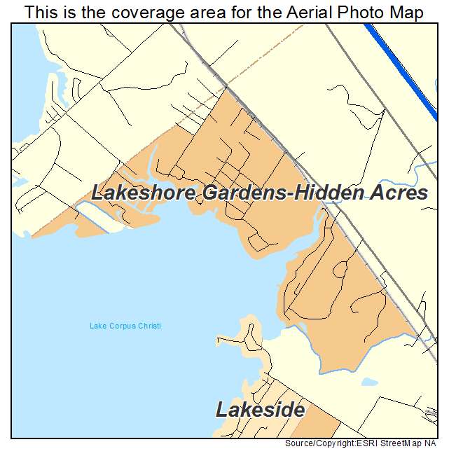 Lakeshore Gardens Hidden Acres, TX location map 