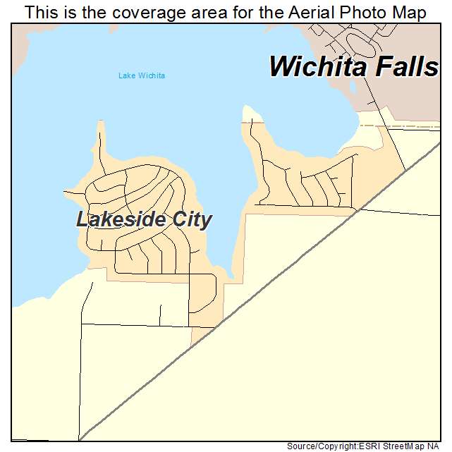 Lakeside City, TX location map 