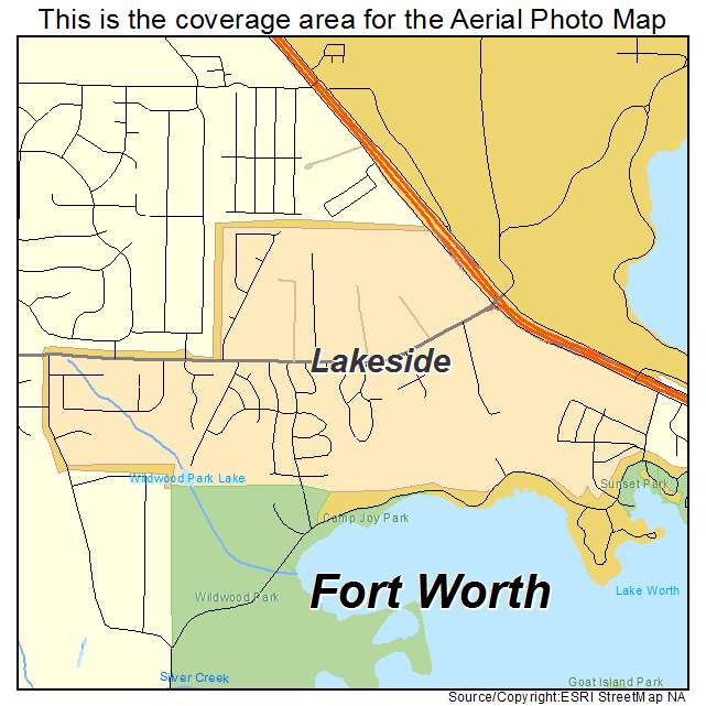 Lakeside, TX location map 