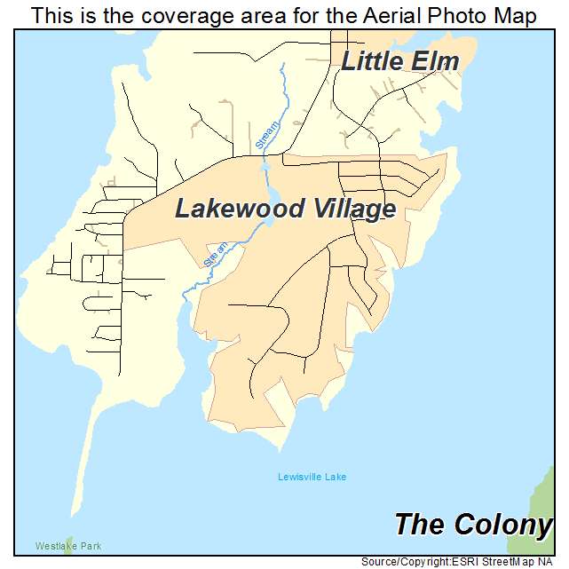 Lakewood Village, TX location map 