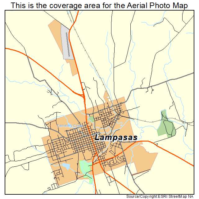 Lampasas, TX location map 