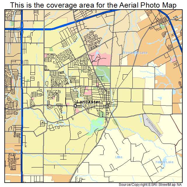 Lancaster, TX location map 