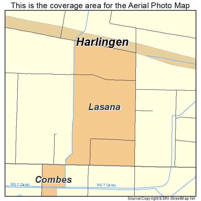 Lasana, TX location map 