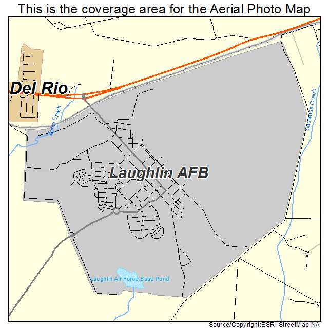 Laughlin AFB, TX location map 