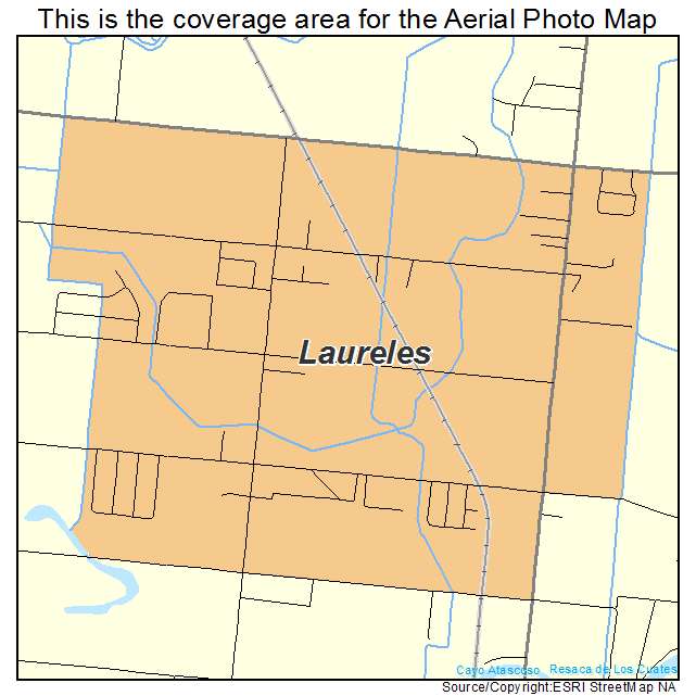 Laureles, TX location map 