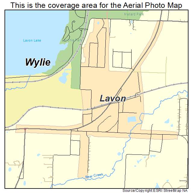 Lavon, TX location map 