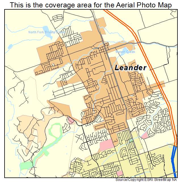 Leander, TX location map 