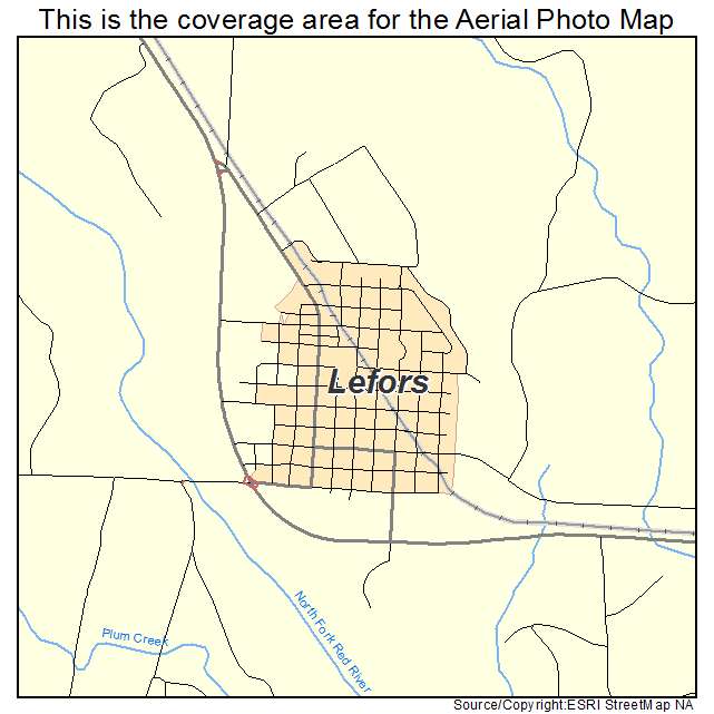 Lefors, TX location map 