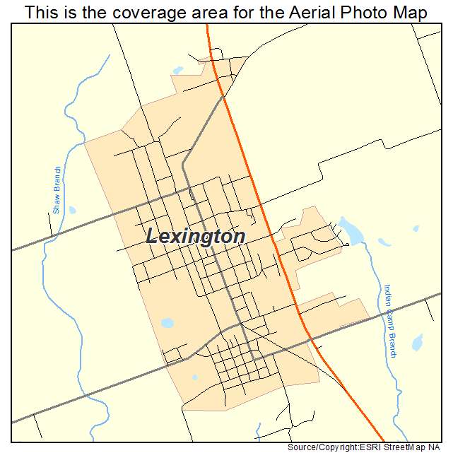 Lexington, TX location map 