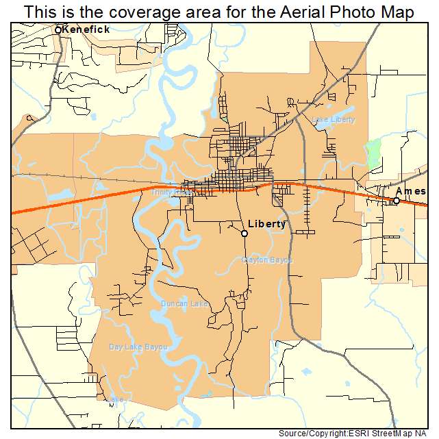 Liberty, TX location map 