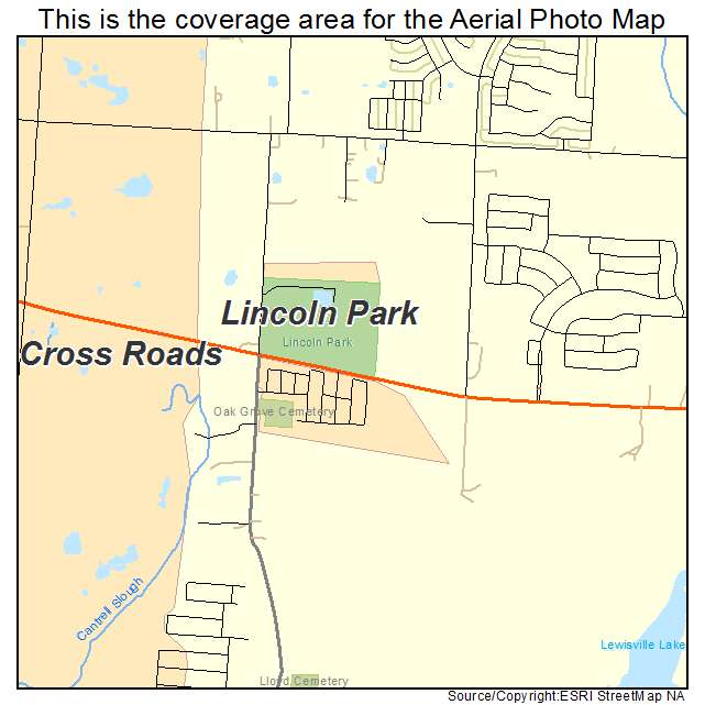 Lincoln Park, TX location map 