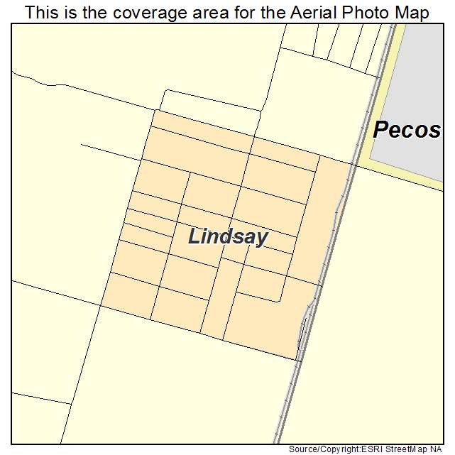 Lindsay, TX location map 