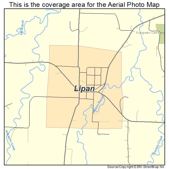 Lipan, TX location map 