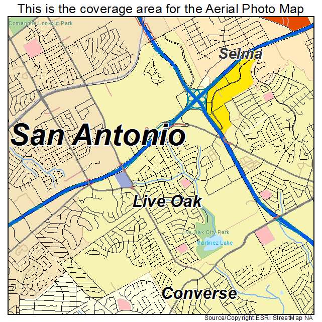 Live Oak, TX location map 