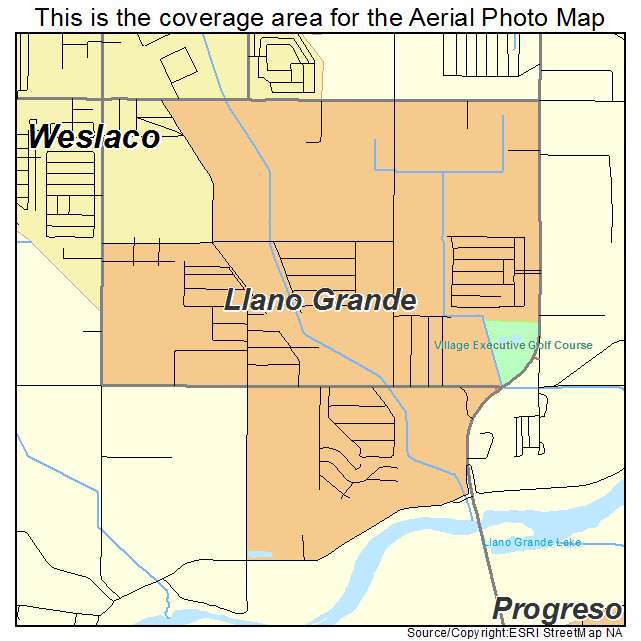 Llano Grande, TX location map 