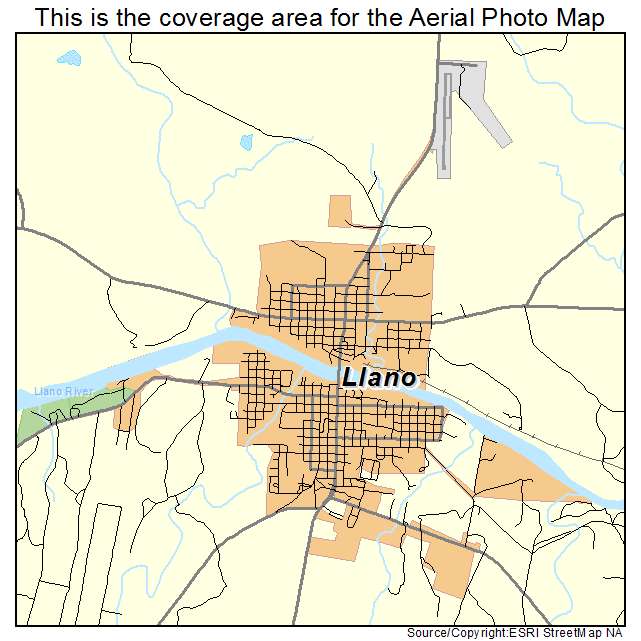 Llano, TX location map 