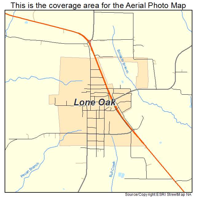 Lone Oak, TX location map 