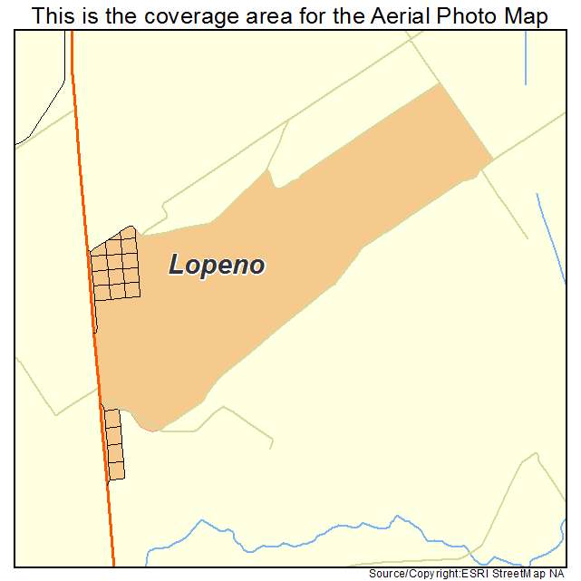 Lopeno, TX location map 