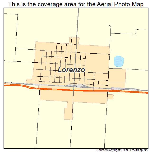 Lorenzo, TX location map 