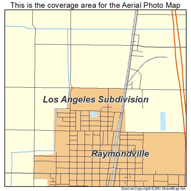 Los Angeles Subdivision, TX location map 