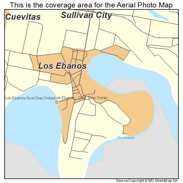 Los Ebanos, TX location map 