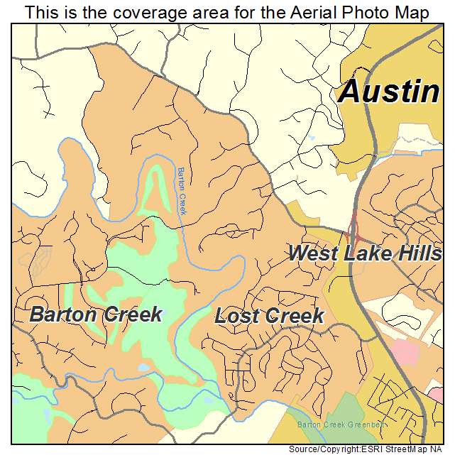 Lost Creek, TX location map 