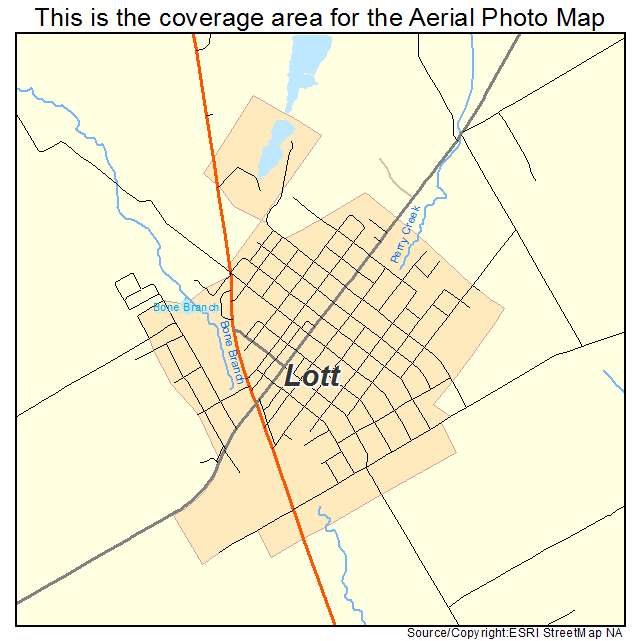 Lott, TX location map 