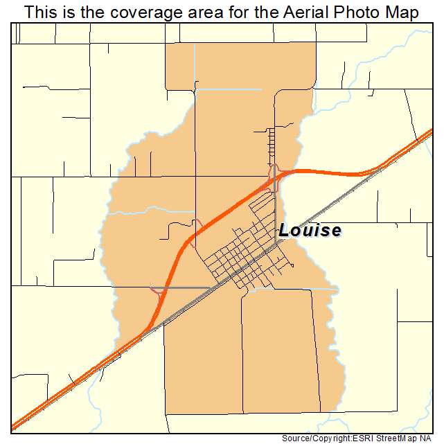 Louise, TX location map 