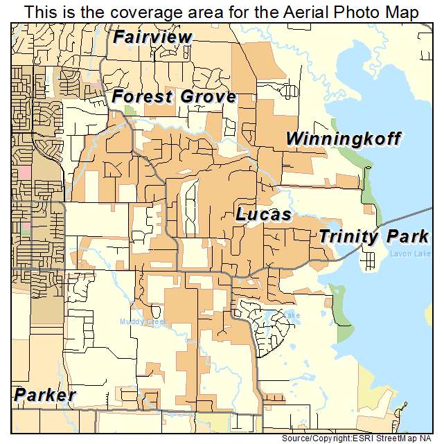 Lucas, TX location map 