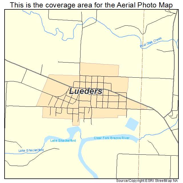 Lueders, TX location map 
