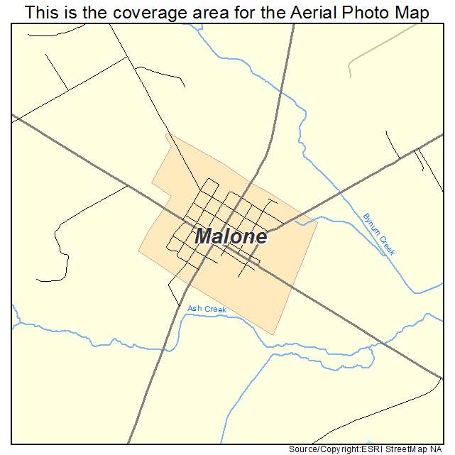 Malone, TX location map 