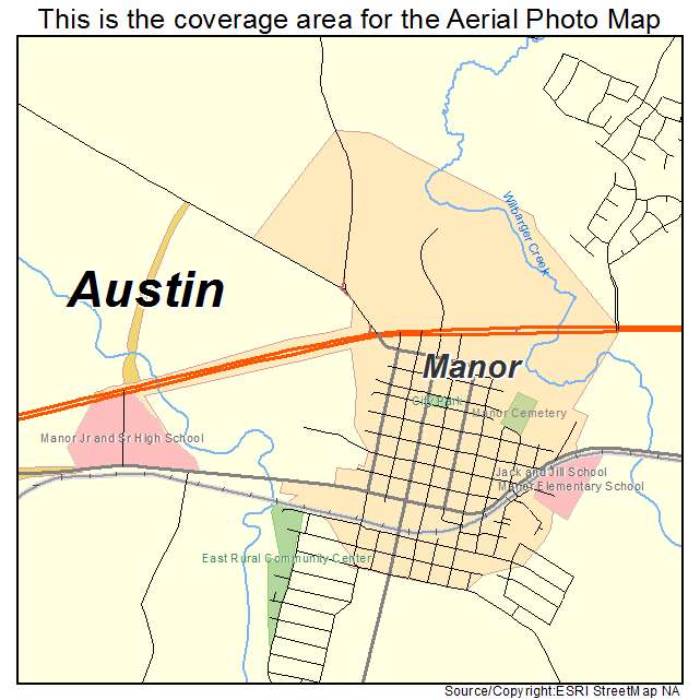 Manor, TX location map 