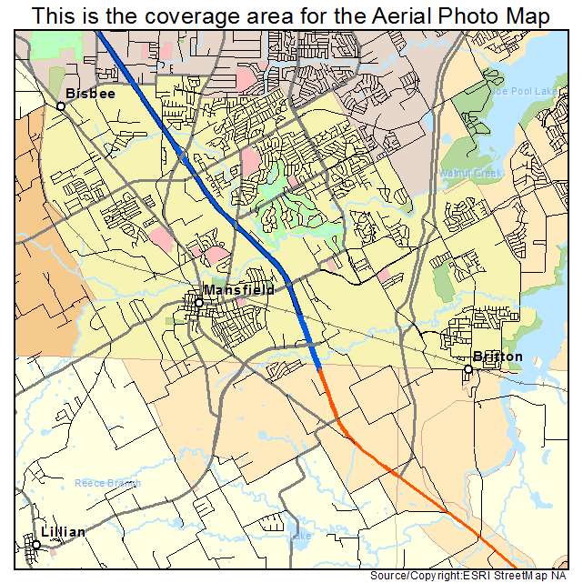 Mansfield, TX location map 