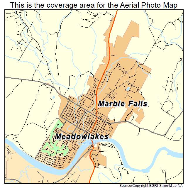 Marble Falls, TX location map 
