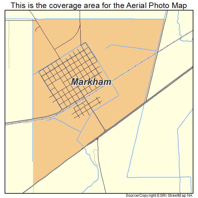 Markham, TX location map 