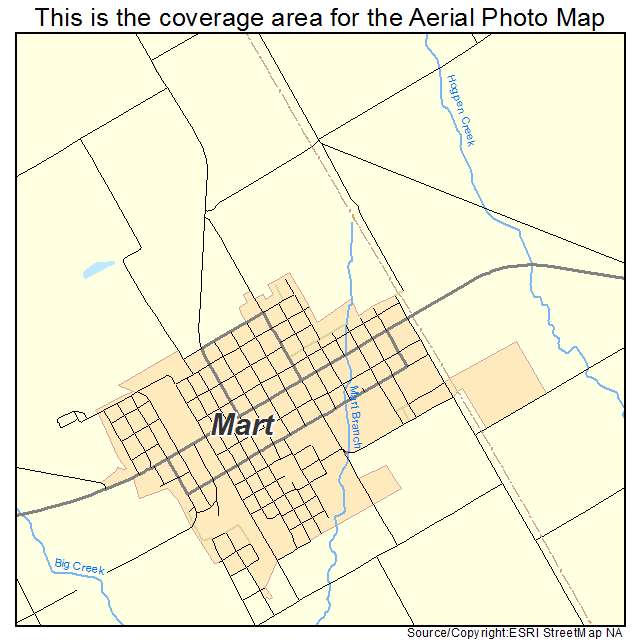 Mart, TX location map 