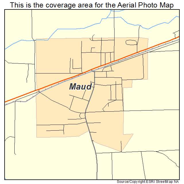 Maud, TX location map 