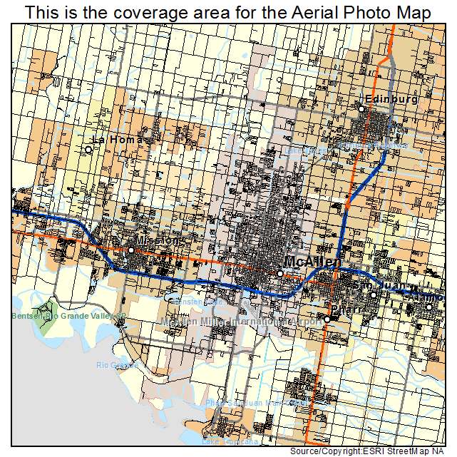 McAllen, TX location map 