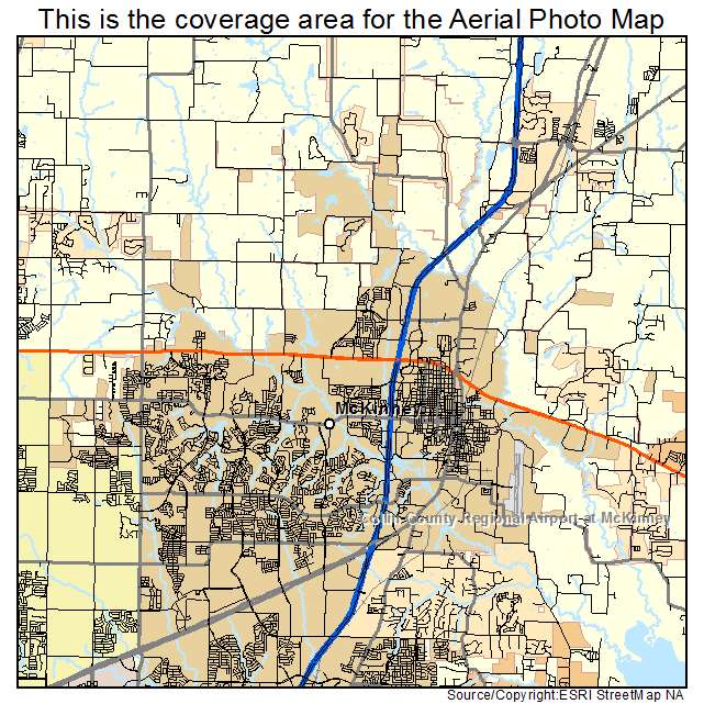 McKinney, TX location map 