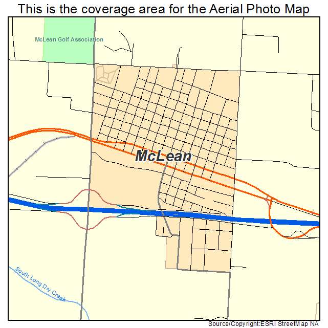 McLean, TX location map 