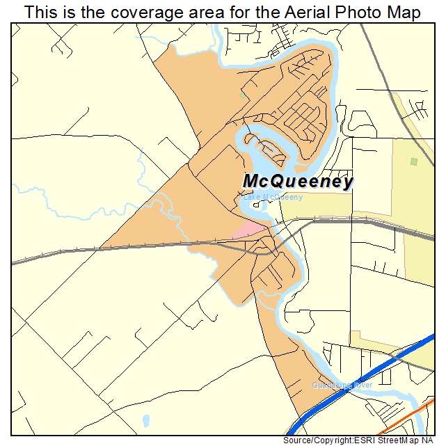 McQueeney, TX location map 