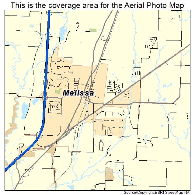 Melissa, TX location map 