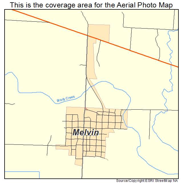 Melvin, TX location map 